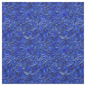 Elegant cobalt blue tooled leather stof (Swatch)