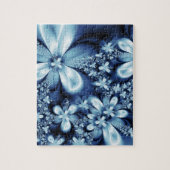 Elegant Cobalt Dark Blue Silky Flowers Legpuzzel (Verticaal)