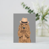 Elegant Cocker Spaniel Briefkaart voor Hondenliefh (Staand voorkant)