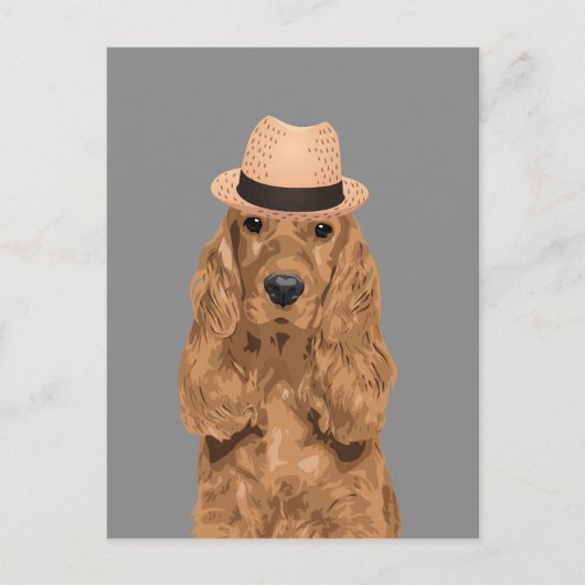 Elegant Cocker Spaniel Briefkaart voor Hondenliefh (Voorkant)