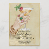 Elegant Cocktail Bridal Shower Invitation Art Kaart (Voorkant)