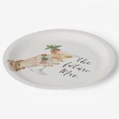 Elegant Cocktail Bridal Shower Papieren Bordje (Gekanteld)