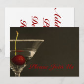 Elegant Cocktail Party Invitation Kaart (Voorkant / Achterkant)