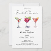 Elegant Cocktail Vrijgezellenfeest Kaart (Voorkant)