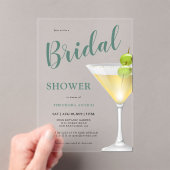 Elegant cocktailglas Vrijgezellenfeest Acryl Uitnodigingen (Insitu (Draagbaar))