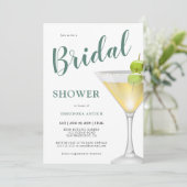 Elegant cocktailglas Vrijgezellenfeest Kaart (Staand voorkant)