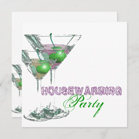 Elegant cocktailparty CUSTOMIZE Kaart (Voorkant / Achterkant)