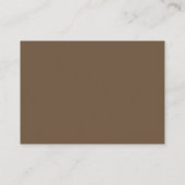 Elegant Cocoa Bruin Minimalistisch Huwelijk Informatiekaartje (Achterkant)