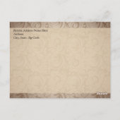 Elegant Cocoa Damask Cake Pop Briefkaart (Achterkant)