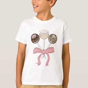 Elegant Cocoa Damask Cake Pop T-shirt