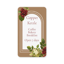 Elegant Coffee Bean Coffee Shop Visitekaartje