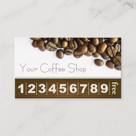 Elegant Coffee Beans Coffee Loyalty (Voorkant)