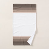 Elegant Coffee Brown Stripes Bad Handdoek (Handdoek)