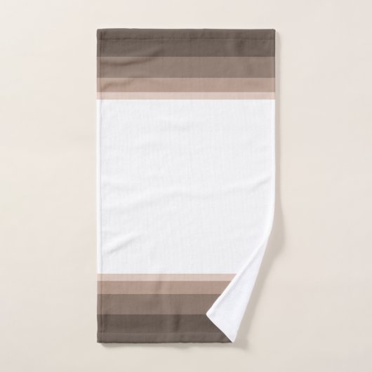 Elegant Coffee Brown Stripes Bad Handdoek (Handdoek)