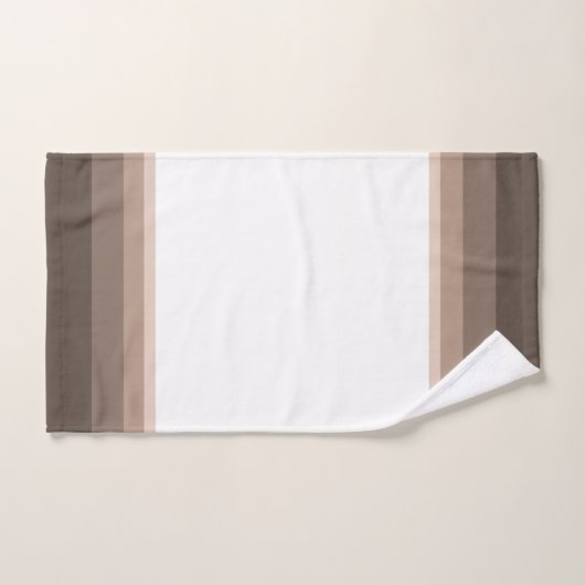 Elegant Coffee Brown Stripes Bad Handdoek (Handdoek)