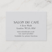 Elegant Coffee House Visitekaartje (Achterkant)