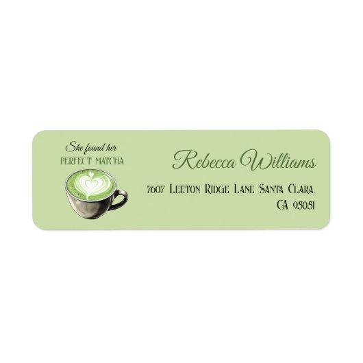 Elegant Coffee Thema Perfect Matcha Bruidsmeisje S Etiket (Voorkant)