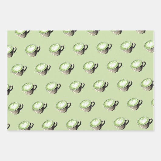 Elegant Coffee Thema Perfect Matcha Bruidsmeisje S Inpakpapier Vel (Voorkant 3)