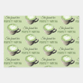 Elegant Coffee Thema Perfect Matcha Bruidsmeisje S Inpakpapier Vel (Voorkant)