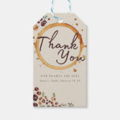 Elegant Coffee Theme Baby shower Cadeaulabel (Voorkant)