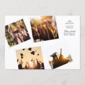 elegant collage 4 photo black white class of 2026 aankondiging (Voorkant)