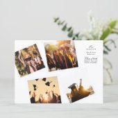 elegant collage 4 photo black white class of 2026 aankondiging (Staand voorkant)