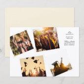 elegant collage 4 photo black white class of 2026 aankondiging (Voorkant / Achterkant)