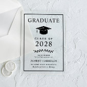 Elegant College Acryl Afstuderen Aankondiging