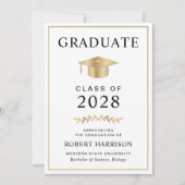 Elegant College Graduation Party Kaart (Voorkant)