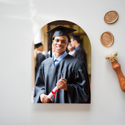 Elegant College Photo Arch Afstuderen Aankondiging