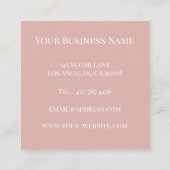 Elegant Color Stripes Personalized Business Card Vierkante Visitekaartje (Achterkant)