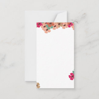 Elegant Colored Floral Greeting Card Notitiekaartje