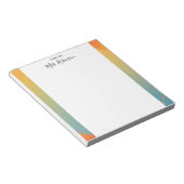 Elegant Colored Frame Teacher Notepad Notitieblok (Schuin)