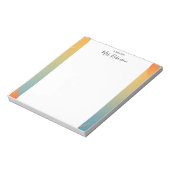 Elegant Colored Frame Teacher Notepad Notitieblok (Linkerzijde)