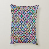 Elegant Colorful Abstract Glas in lood Patroon Accent Kussen (Achterkant (Verticaal))