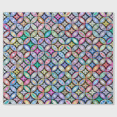 Elegant Colorful Abstract Glas in lood Patroon Cadeaupapier (Vlak)