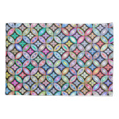 Elegant Colorful Abstract Glas in lood Patroon Kussensloop (Achterkant-Links)