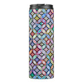 Elegant Colorful Abstract Glas in lood Patroon Thermosbeker (Achterkant)