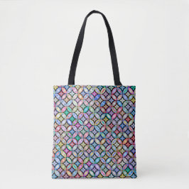 Elegant Colorful Abstract Glas in lood Patroon Tote Bag