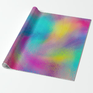 Elegant Colorful Abstract Rainbow Glitter Artwork Cadeaupapier