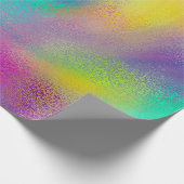 Elegant Colorful Abstract Rainbow Glitter Artwork Cadeaupapier (Hoek)