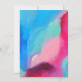 Elegant colorful abstract Wedding Invitation Kaart (Achterkant)