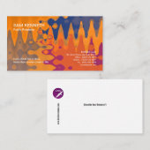 Elegant Colorful Batik Motif Art Visitekaartje (Voorkant / Achterkant)