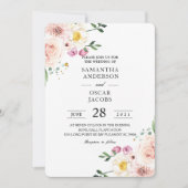 Elegant Colorful Beauty Flowers & Gold Drups Kaart (Voorkant)