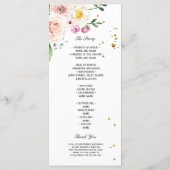 Elegant Colorful Beauty Flowers * Gouddruppels Menu (Achterkant)