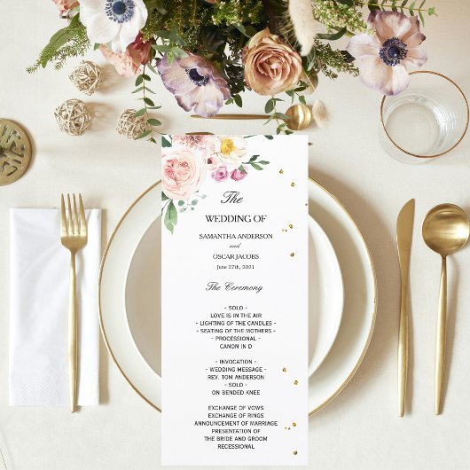 Elegant Colorful Beauty Flowers * Gouddruppels Menu