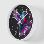 Elegant Colorful Blauwgroen Paars Hummingbird Artw (Hoek)