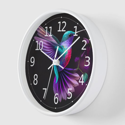 Elegant Colorful Blauwgroen Paars Hummingbird Artw (Hoek)