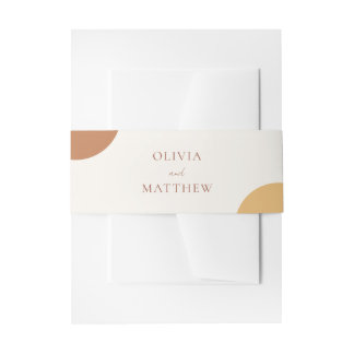 Elegant Colorful Boho Retro Arches Modern Wedding Uitnodigingen Wikkel