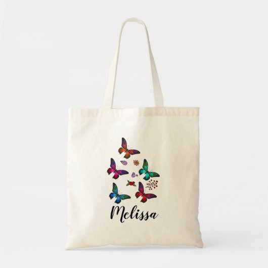 Elegant Colorful Butterflies - Aangepast Tote Bag (Voorkant)